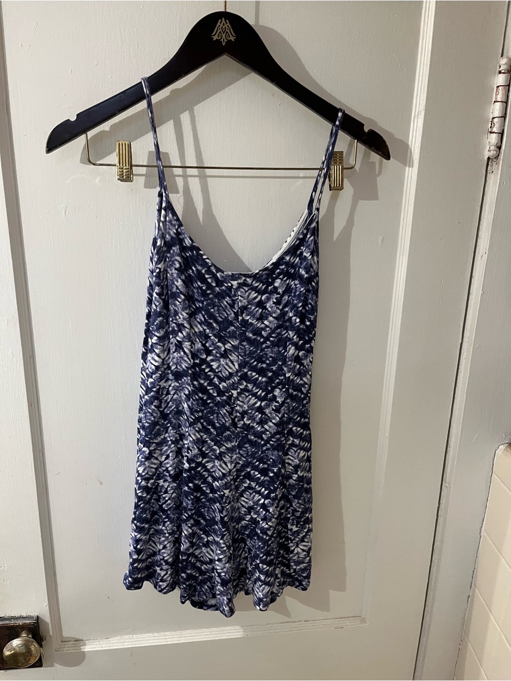 One Clothing Los Angeles Blue & White Aztec Mini Dress - Size M - EUC